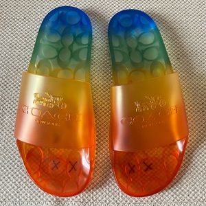 Coach Ulyssa Rubber Slides, size 9